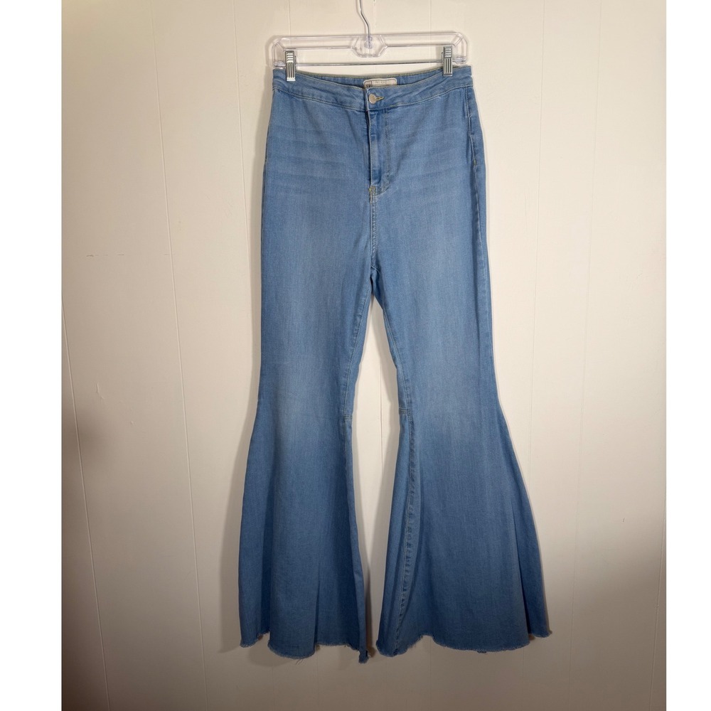 Free People Just Float On Flare Jeans Light Wash High Rise Bell Bottom 29R